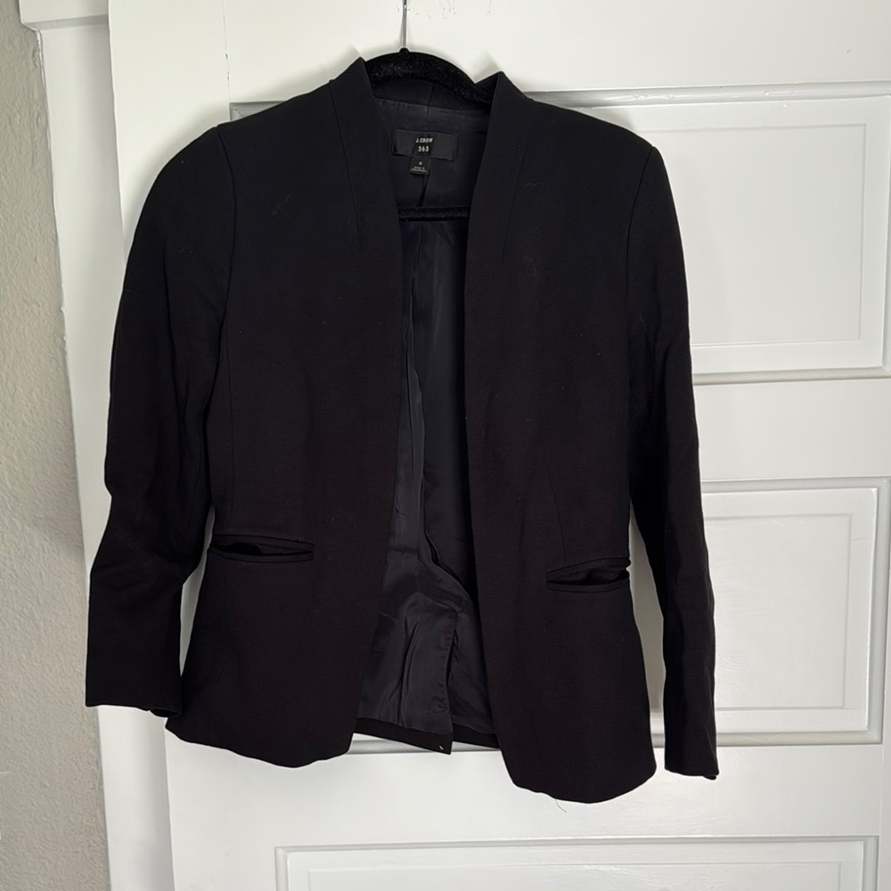 J. Crew Black Blazer Structured Professional Suit Jacket